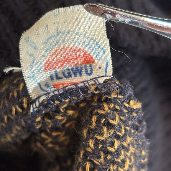 Vintage MARIO FORTE Cardigan Wool Blend Double Breasted Black Sweater - Picture 7 of 8